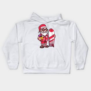 Santa On Vacation Kids Hoodie